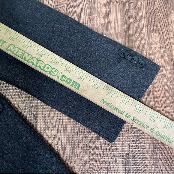 John Varvatos Wool Gray Red Striped Peak‎ Lapel Dual Vent Blazer Jacket 42R - Picture 7 of 12